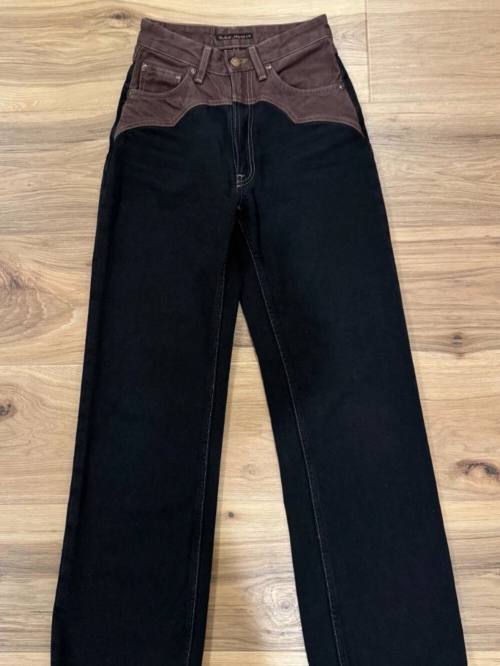 Nudie Jeans Clean Eileen Western Blocked W24 / L30 (Black & Brown)